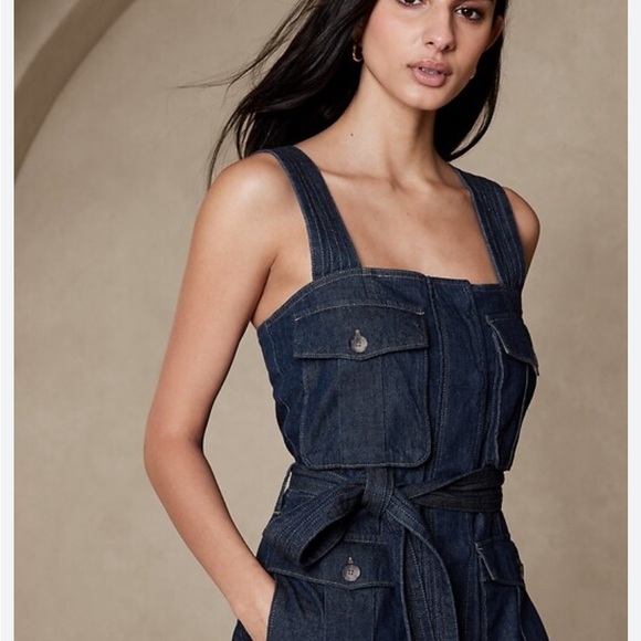 Banana Republic Denim Romper Size 8 - Picture 1 of 6
